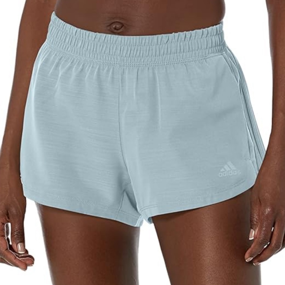 NWT adidas Pacer 3-Stripes Woven Heather Shorts